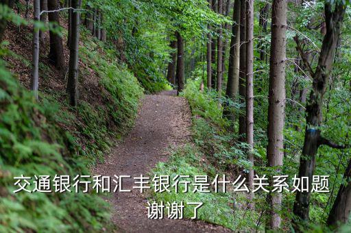 交通銀行和匯豐銀行什么關系，請問 交通銀行與匯豐銀行在業(yè)務上有什么關系嗎