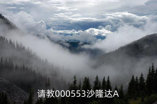 請(qǐng)教000553沙隆達(dá)A