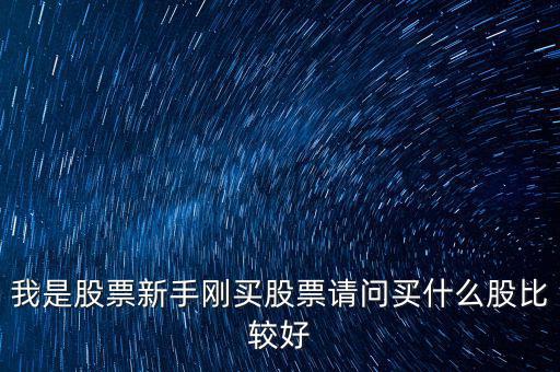 新手買什么股票好，我是股票新手剛買股票請問買什么股比較好
