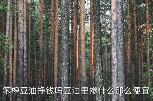 笨榨豆油掙錢嗎豆油里摻什么那么便宜