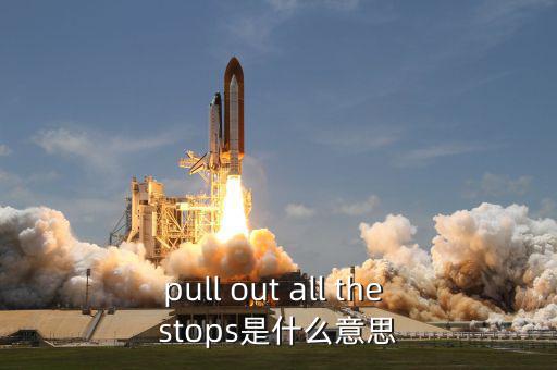 財(cái)政刺激是什么，pull out all the stops是什么意思