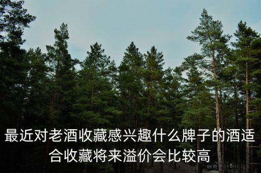 最近對(duì)老酒收藏感興趣什么牌子的酒適合收藏將來(lái)溢價(jià)會(huì)比較高