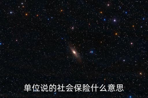 單位社保是什么，單位說的社會保險(xiǎn)什么意思