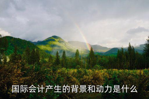 國際會計(jì)產(chǎn)生的背景和動力是什么