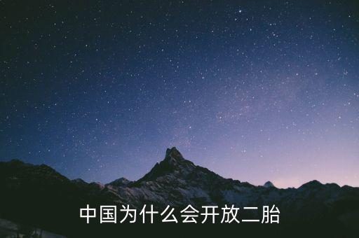 中國為什么要放開二胎政策，中國為什么會開放二胎
