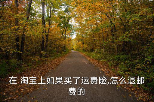 淘寶怎么退保險費,網上交易適時推出退貨運費險產品