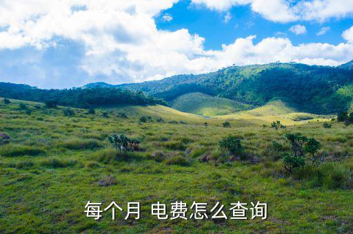 每個月 電費怎么查詢