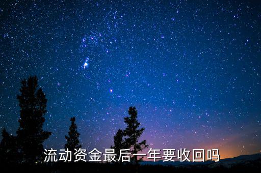 流動(dòng)資金最后一年要收回嗎