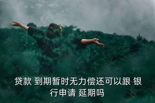  貸款 到期暫時(shí)無(wú)力償還可以跟 銀行申請(qǐng) 延期嗎