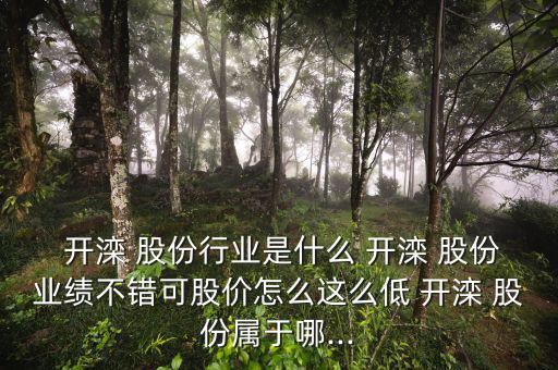  開灤 股份行業(yè)是什么 開灤 股份業(yè)績(jī)不錯(cuò)可股價(jià)怎么這么低 開灤 股份屬于哪...