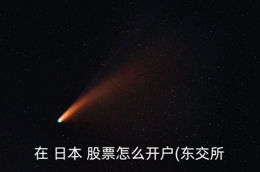 在 日本 股票怎么開(kāi)戶(hù)(東交所