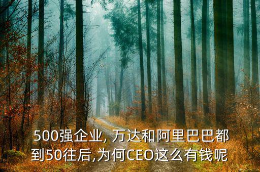  500強(qiáng)企業(yè), 萬(wàn)達(dá)和阿里巴巴都到50往后,為何CEO這么有錢呢