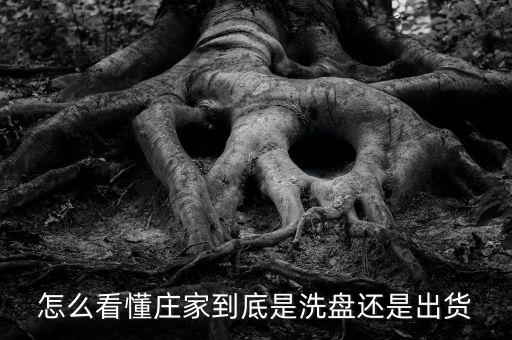 怎么看懂莊家到底是洗盤還是出貨