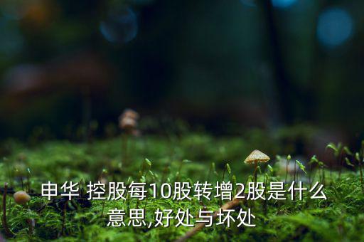  申華 控股每10股轉(zhuǎn)增2股是什么意思,好處與壞處