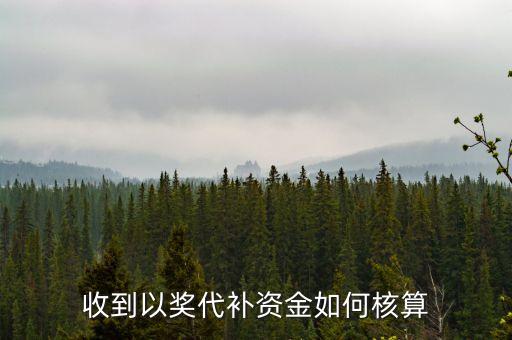 收到以獎(jiǎng)代補(bǔ)資金如何核算