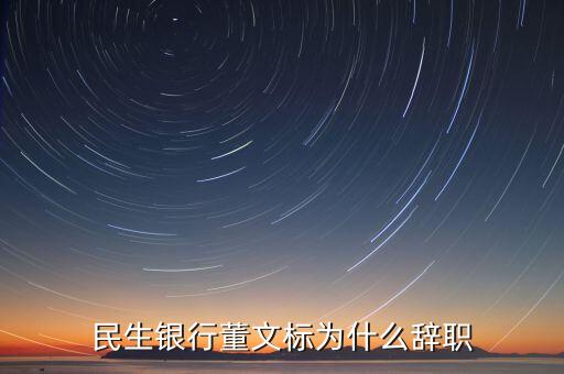 董文標現(xiàn)在是什么職務，民生銀行董文標為什么辭職