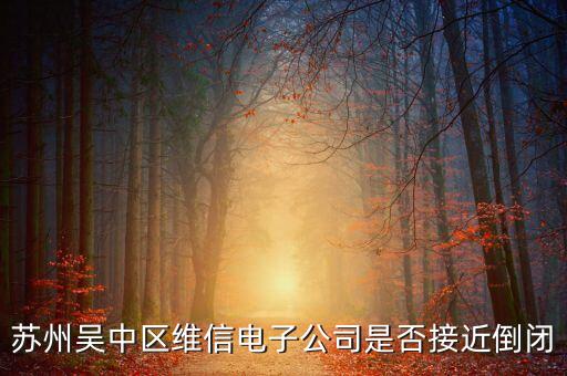 蘇州吳中區(qū)維信電子公司是否接近倒閉