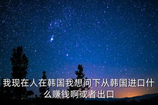 向韓國出口什么賺錢，韓國什么需要進(jìn)口 我們出口韓國貨物 利潤(rùn)高嗎