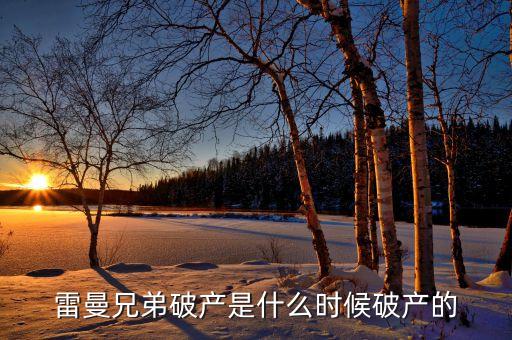 雷曼兄弟什么時(shí)候破產(chǎn)，雷曼兄弟什么時(shí)候倒閉的
