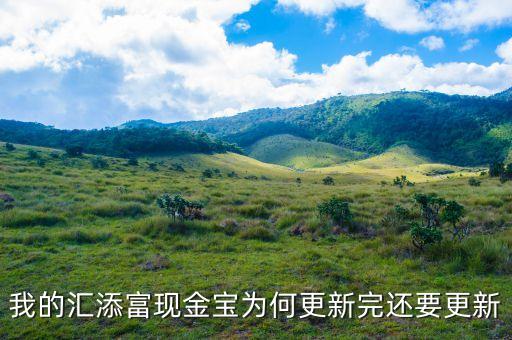 為什么現(xiàn)金寶充值還要升級(jí)銀行卡，我的匯添富現(xiàn)金寶為何更新完還要更新