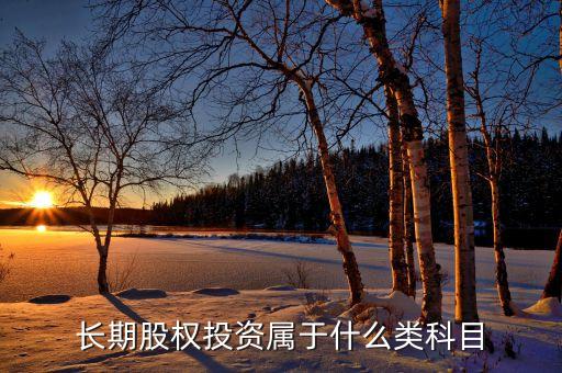 長期投資屬于什么類，長期股權(quán)投資屬于什么類科目