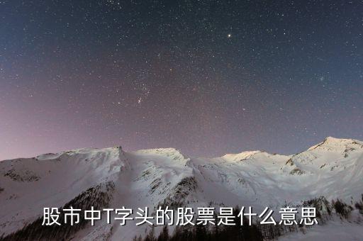 股市中T字頭的股票是什么意思