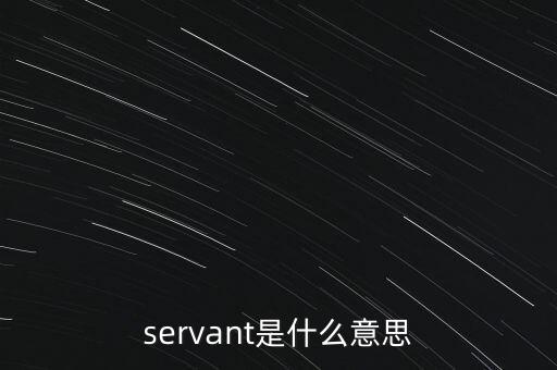 servant是什么意思
