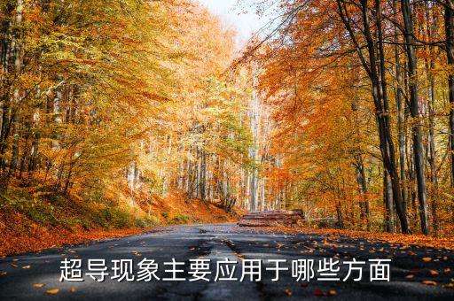 超導(dǎo)現(xiàn)象主要應(yīng)用于哪些方面