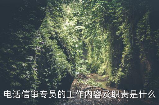 電話信審專員的工作內(nèi)容及職責(zé)是什么