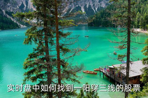 什么軟件能看到一陽穿三線的股票，有沒有一款可以在三千只股票里找出一陽穿三線的股票軟件