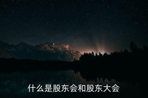 什么是股東會(huì)和股東大會(huì)