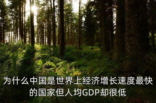 為什么中國是世界上經(jīng)濟(jì)增長速度最快的國家但人均GDP卻很低