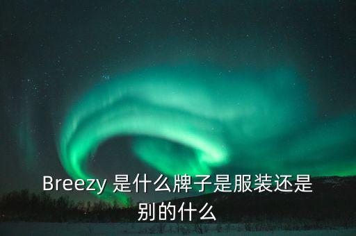Breezy 是什么牌子是服裝還是別的什么