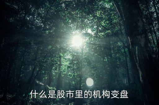 什么是變盤窗口，什么是股市里的機(jī)構(gòu)變盤