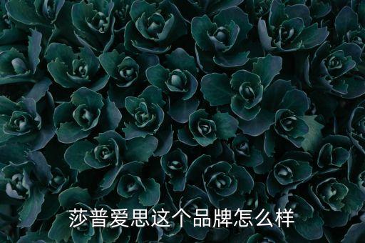 莎普愛(ài)思這個(gè)品牌怎么樣