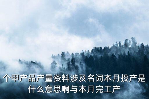 本月投入產(chǎn)量什么意思，本月投產(chǎn)是什么是產(chǎn)品入庫(kù)還是材料入庫(kù)