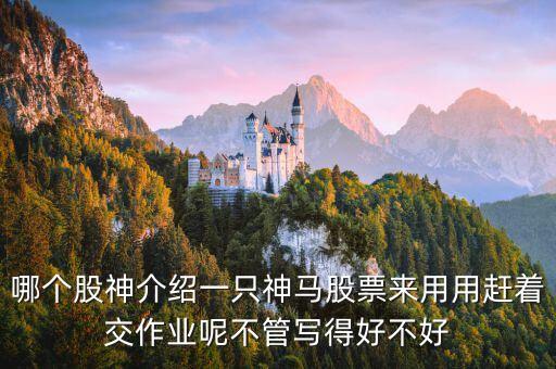 神馬股票是什么，哪個股神介紹一只神馬股票來用用趕著交作業(yè)呢不管寫得好不好