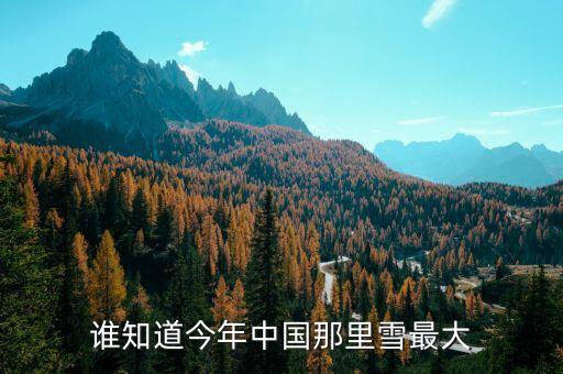 為什么湖南進(jìn)些年中央沒出高官，誰(shuí)知道今年中國(guó)那里雪最大