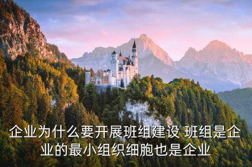 國(guó)企央企為什么要做班組建設(shè)，企業(yè)為什么要開(kāi)展班組建設(shè) 班組是企業(yè)的最小組織細(xì)胞也是企業(yè)