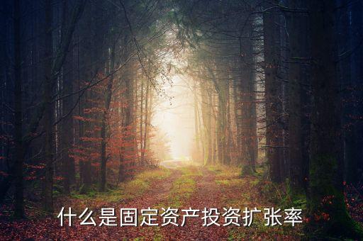 什么固定資產(chǎn)投資增速，什么是固定資產(chǎn)投資擴張率