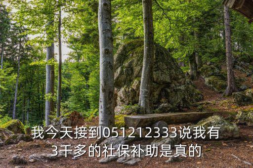 天津街道保險3千多的是什么意思，我今天接到051212333說我有3千多的社保補助是真的