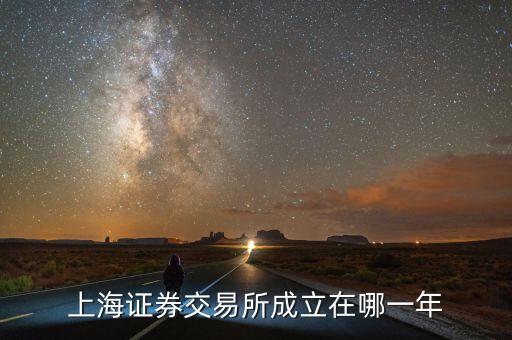上海證券交易所成立在哪一年
