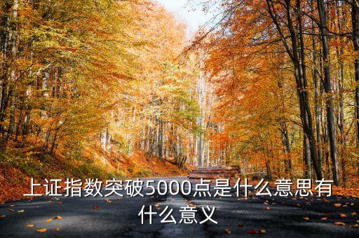 上證指數(shù)5000點是什么意思，上證指數(shù)突破5000點是什么意思有什么意義