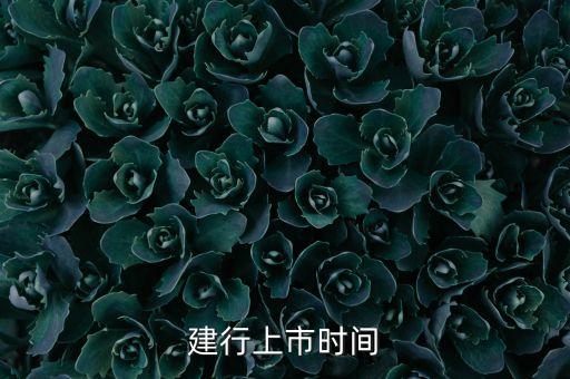 建設銀行什么時候上市，建行上市時間