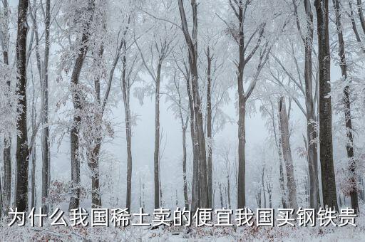 為什么我國稀土賣的便宜我國買鋼鐵貴