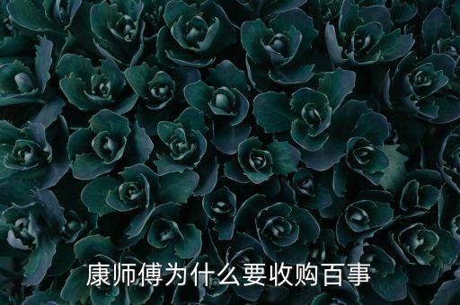 康師傅為什么要收購百事
