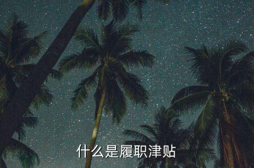 什么是履職待遇，什么是履職津貼