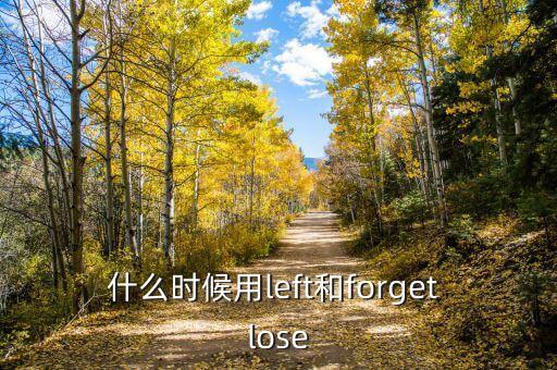 什么時(shí)候用left和forget lose
