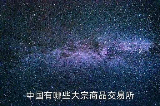 國內(nèi)有什么商品交易所，中國的商品交易所都有那幾家