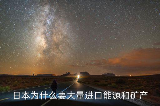 日本為什么要大量進口能源和礦產(chǎn)，日本為什么要大量進口能源和礦產(chǎn)
